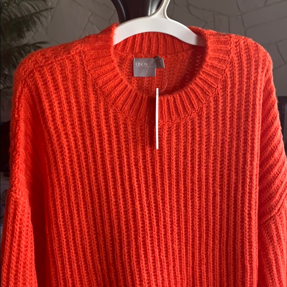 ASOS Tall Orange Knit Sweater, Women’s 12
